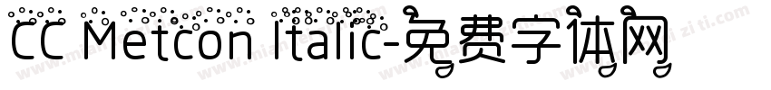 CC Metcon Italic字体转换